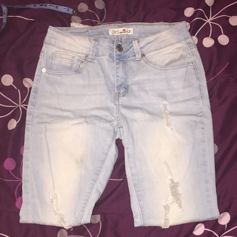 blue skinny jeans